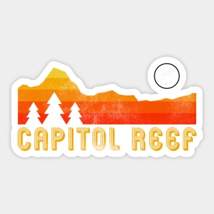 Capitol Reef  national park retro vintage Sticker